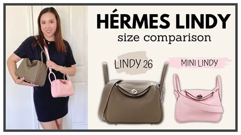 hermes mini lindy size